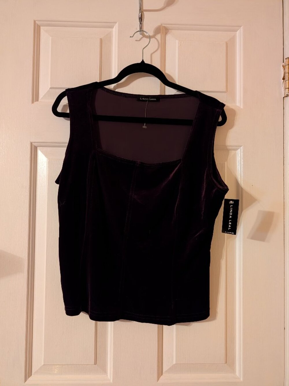 Linda Leal Velvet Brown Tank Top ~ XL